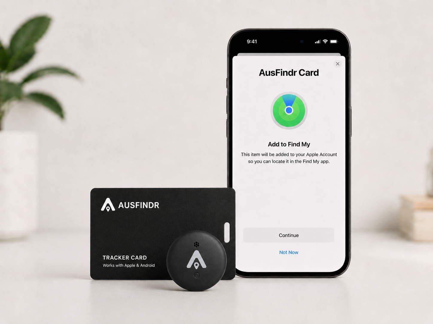 Ausfindr Card and Tag Apple Find My