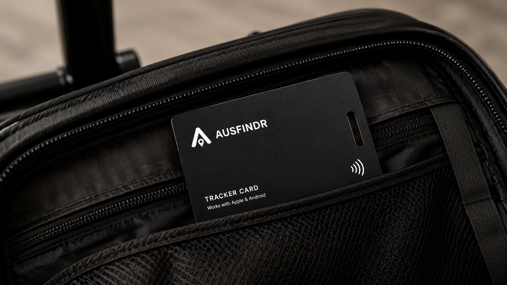 Ausfindr on bag