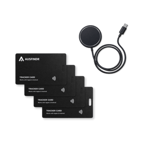 AusFindr Card 4-Pack & Wireless Charger - AusFindr