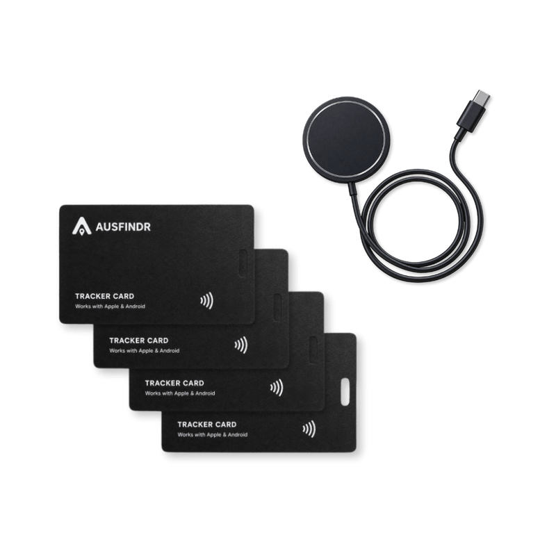 AusFindr Card 4-Pack & Wireless Charger - AusFindr