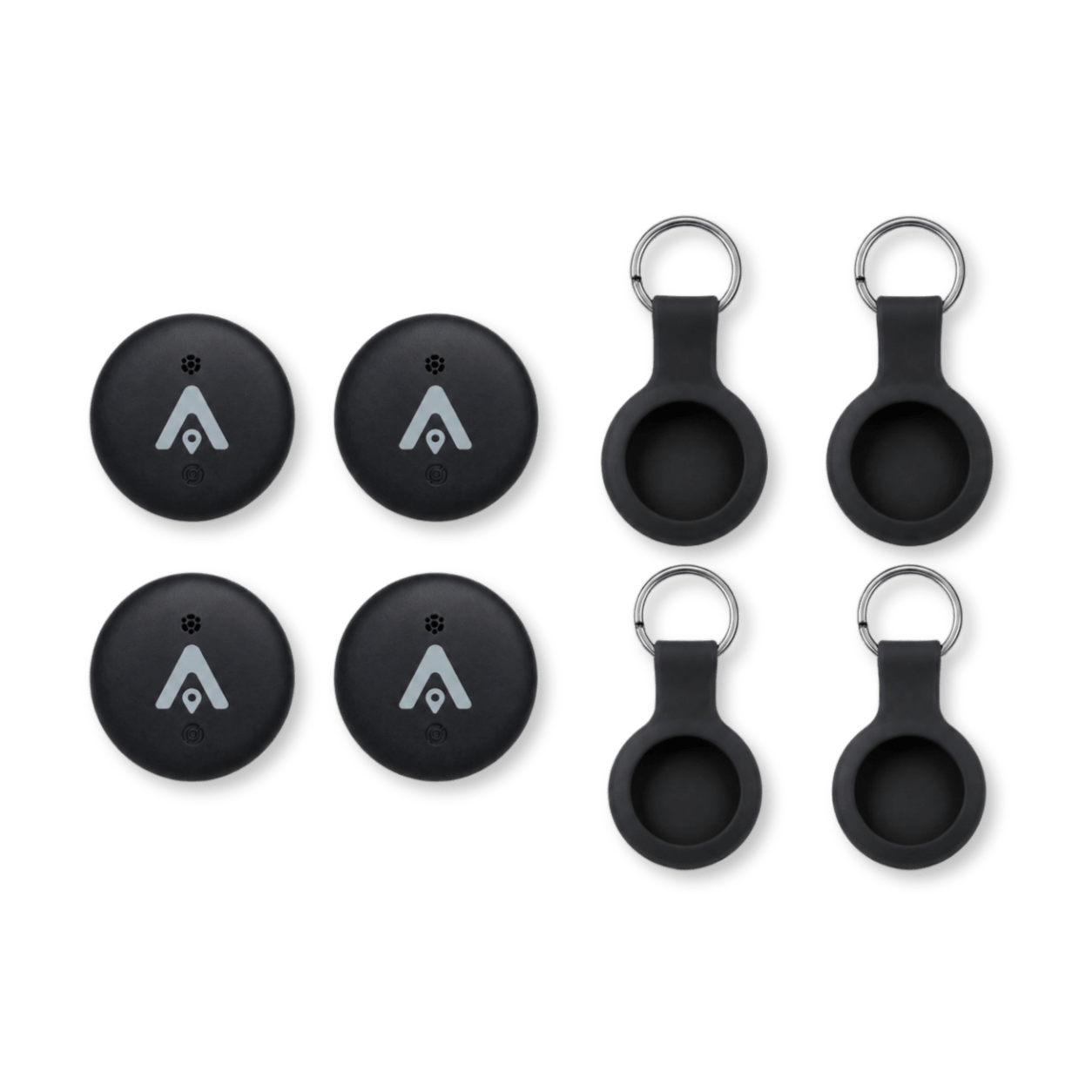 AusFindr Tag 4-pack + 4 keychain holders - AusFindr